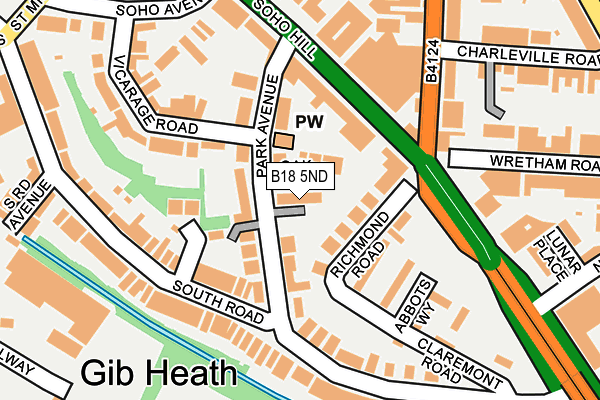 B18 5ND map - OS OpenMap – Local (Ordnance Survey) B18 5ND map - OS OpenMap – Local (Ordnance Survey)