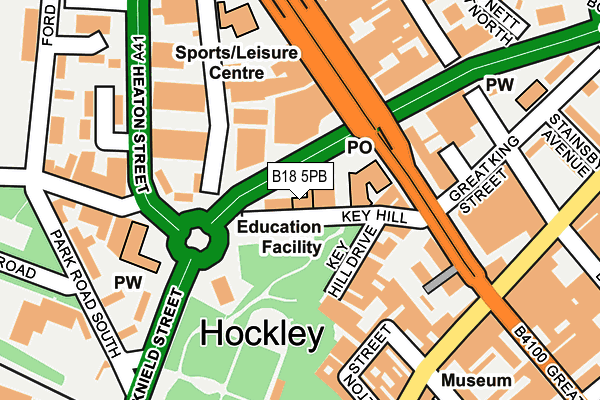 B18 5PB map - OS OpenMap – Local (Ordnance Survey) B18 5PB map - OS OpenMap – Local (Ordnance Survey)