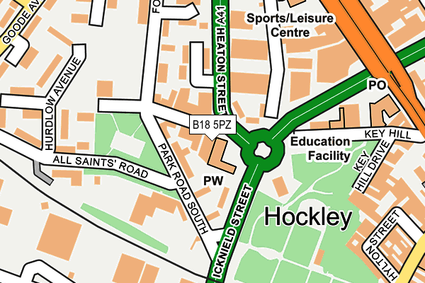 B18 5PZ map - OS OpenMap – Local (Ordnance Survey) B18 5PZ map - OS OpenMap – Local (Ordnance Survey)