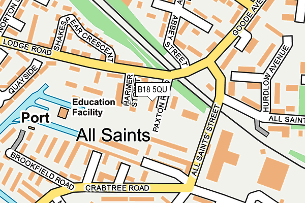 B18 5QU map - OS OpenMap – Local (Ordnance Survey) B18 5QU map - OS OpenMap – Local (Ordnance Survey)