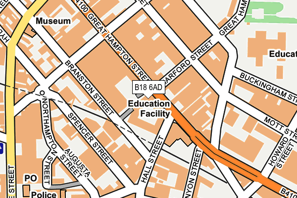 B18 6AD map - OS OpenMap – Local (Ordnance Survey) B18 6AD map - OS OpenMap – Local (Ordnance Survey)