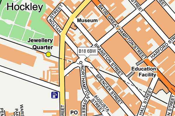B18 6BW map - OS OpenMap – Local (Ordnance Survey) B18 6BW map - OS OpenMap – Local (Ordnance Survey)