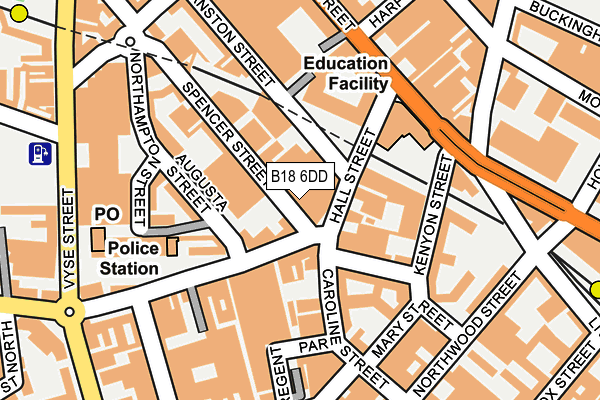 B18 6DD map - OS OpenMap – Local (Ordnance Survey) B18 6DD map - OS OpenMap – Local (Ordnance Survey)