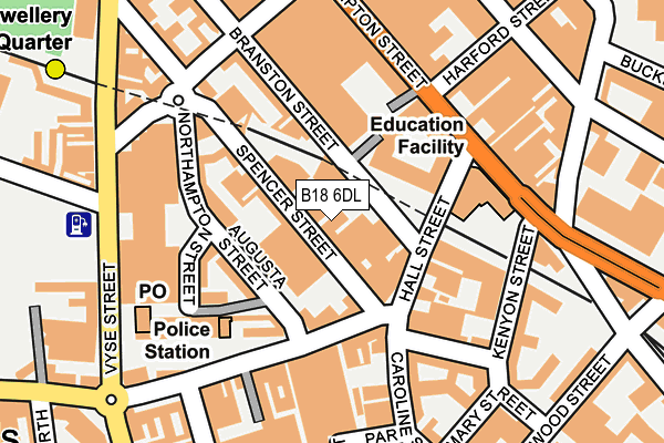 B18 6DL map - OS OpenMap – Local (Ordnance Survey) B18 6DL map - OS OpenMap – Local (Ordnance Survey)
