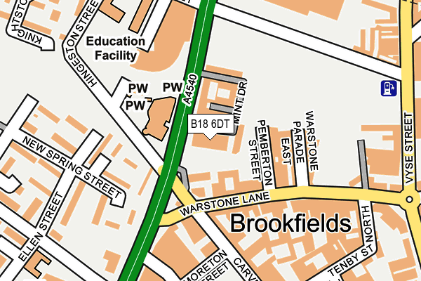 B18 6DT map - OS OpenMap – Local (Ordnance Survey) B18 6DT map - OS OpenMap – Local (Ordnance Survey)