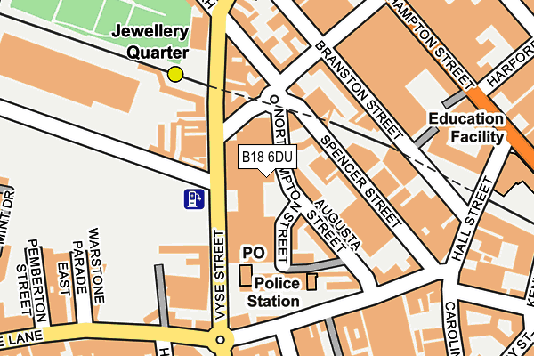 B18 6DU map - OS OpenMap – Local (Ordnance Survey) B18 6DU map - OS OpenMap – Local (Ordnance Survey)