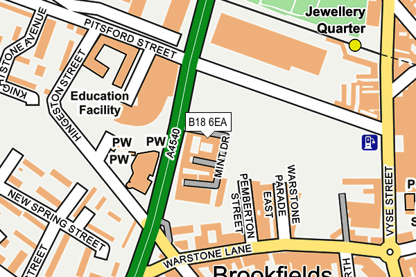 B18 6EA map - OS OpenMap – Local (Ordnance Survey) B18 6EA map - OS OpenMap – Local (Ordnance Survey)
