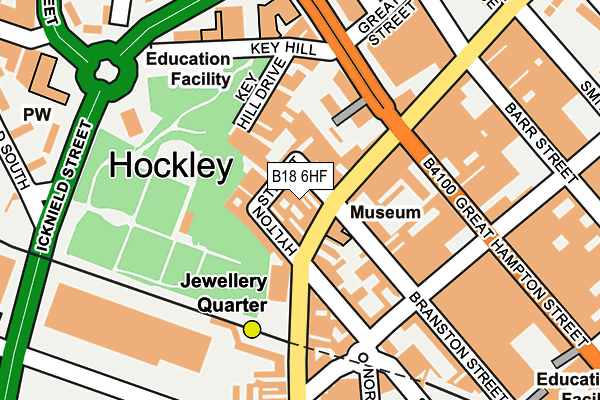 B18 6HF map - OS OpenMap – Local (Ordnance Survey) B18 6HF map - OS OpenMap – Local (Ordnance Survey)