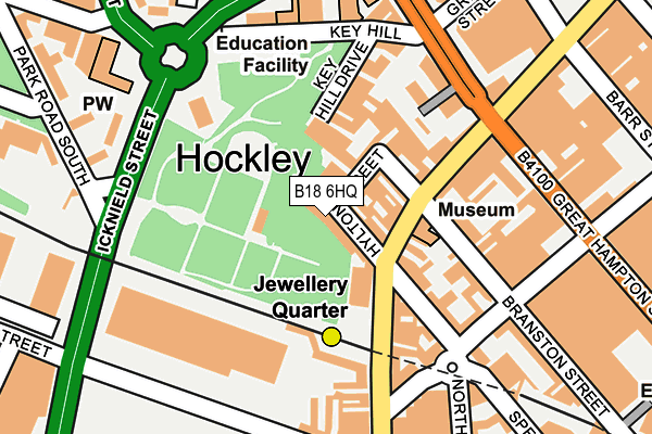 B18 6HQ map - OS OpenMap – Local (Ordnance Survey) B18 6HQ map - OS OpenMap – Local (Ordnance Survey)