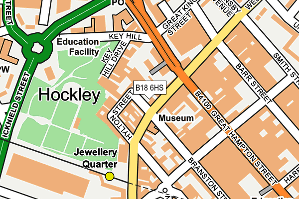 B18 6HS map - OS OpenMap – Local (Ordnance Survey) B18 6HS map - OS OpenMap – Local (Ordnance Survey)