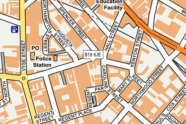 B18 6JE map - OS OpenMap – Local (Ordnance Survey) B18 6JE map - OS OpenMap – Local (Ordnance Survey)