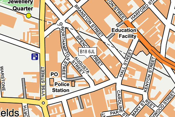 B18 6JL map - OS OpenMap – Local (Ordnance Survey) B18 6JL map - OS OpenMap – Local (Ordnance Survey)