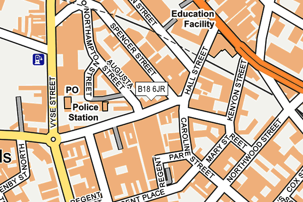 B18 6JR map - OS OpenMap – Local (Ordnance Survey) B18 6JR map - OS OpenMap – Local (Ordnance Survey)