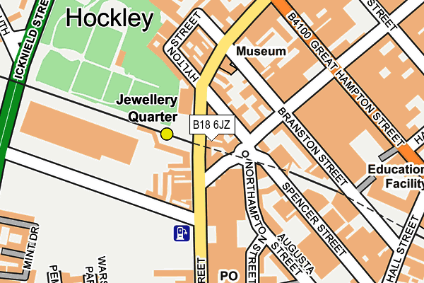 B18 6JZ map - OS OpenMap – Local (Ordnance Survey) B18 6JZ map - OS OpenMap – Local (Ordnance Survey)