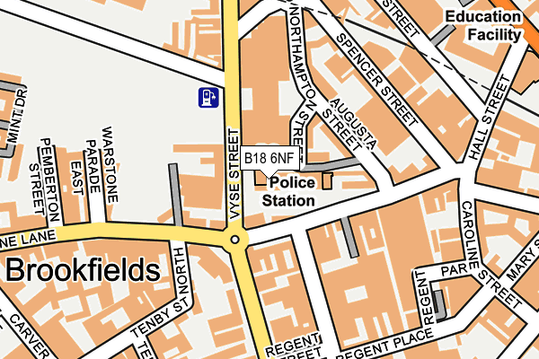 B18 6NF map - OS OpenMap – Local (Ordnance Survey) B18 6NF map - OS OpenMap – Local (Ordnance Survey)
