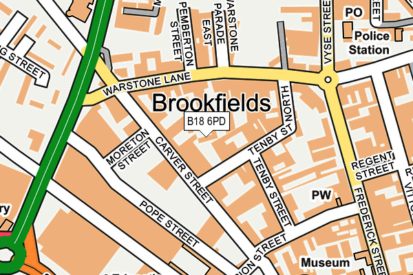 B18 6PD map - OS OpenMap – Local (Ordnance Survey) B18 6PD map - OS OpenMap – Local (Ordnance Survey)