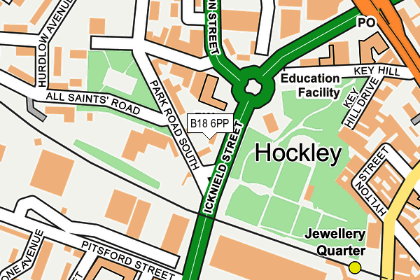 B18 6PP map - OS OpenMap – Local (Ordnance Survey) B18 6PP map - OS OpenMap – Local (Ordnance Survey)