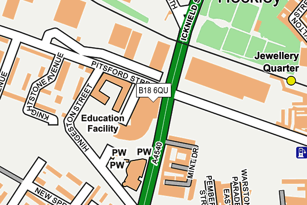 B18 6QU map - OS OpenMap – Local (Ordnance Survey) B18 6QU map - OS OpenMap – Local (Ordnance Survey)