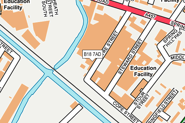 B18 7AD map - OS OpenMap – Local (Ordnance Survey) B18 7AD map - OS OpenMap – Local (Ordnance Survey)