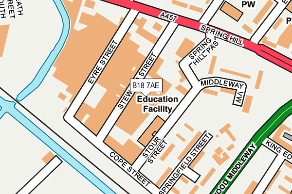 B18 7AE map - OS OpenMap – Local (Ordnance Survey) B18 7AE map - OS OpenMap – Local (Ordnance Survey)