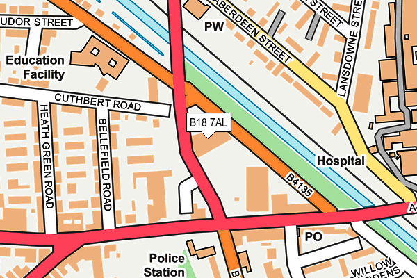 B18 7AL map - OS OpenMap – Local (Ordnance Survey) B18 7AL map - OS OpenMap – Local (Ordnance Survey)