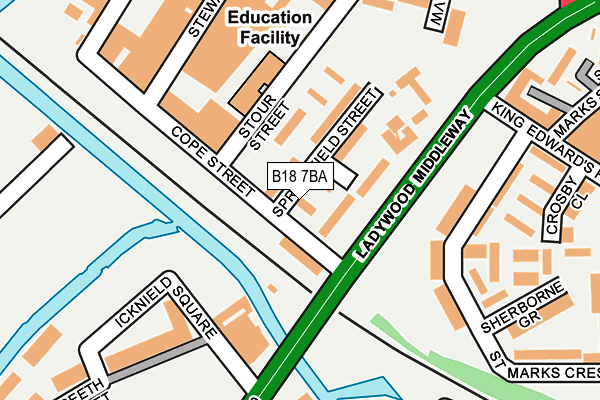 B18 7BA map - OS OpenMap – Local (Ordnance Survey) B18 7BA map - OS OpenMap – Local (Ordnance Survey)