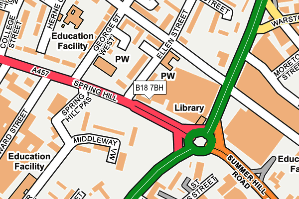 B18 7BH map - OS OpenMap – Local (Ordnance Survey) B18 7BH map - OS OpenMap – Local (Ordnance Survey)