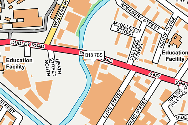 B18 7BS map - OS OpenMap – Local (Ordnance Survey) B18 7BS map - OS OpenMap – Local (Ordnance Survey)