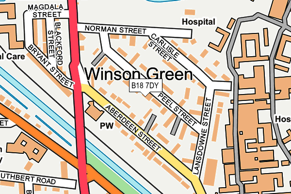 B18 7DY map - OS OpenMap – Local (Ordnance Survey) B18 7DY map - OS OpenMap – Local (Ordnance Survey)