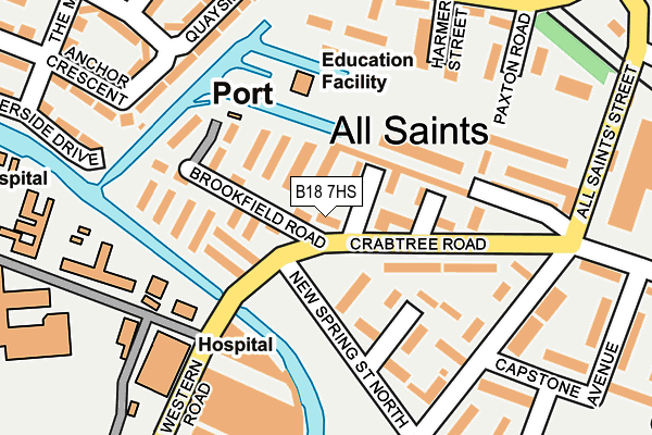 B18 7HS map - OS OpenMap – Local (Ordnance Survey) B18 7HS map - OS OpenMap – Local (Ordnance Survey)