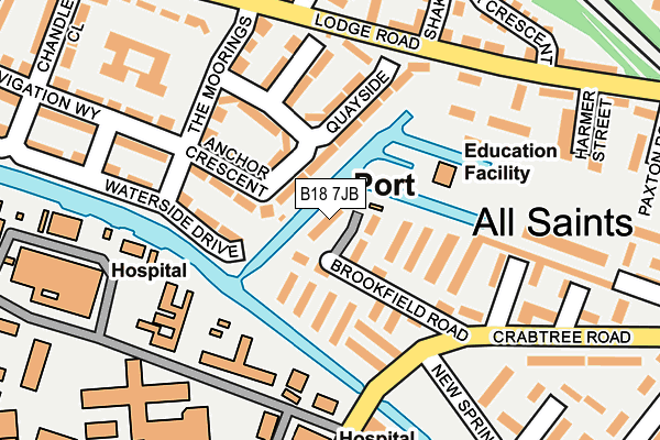 B18 7JB map - OS OpenMap – Local (Ordnance Survey) B18 7JB map - OS OpenMap – Local (Ordnance Survey)