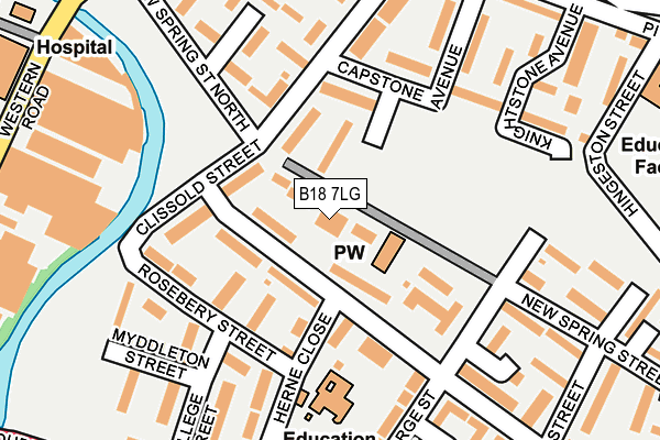 B18 7LG map - OS OpenMap – Local (Ordnance Survey) B18 7LG map - OS OpenMap – Local (Ordnance Survey)