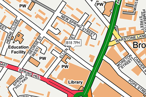 B18 7PH map - OS OpenMap – Local (Ordnance Survey) B18 7PH map - OS OpenMap – Local (Ordnance Survey)