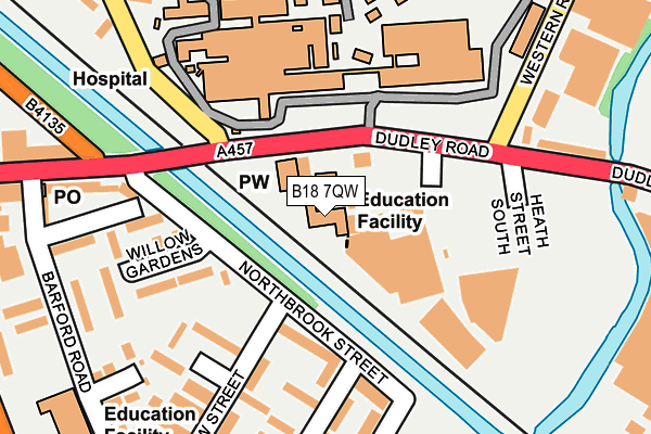 B18 7QW map - OS OpenMap – Local (Ordnance Survey) B18 7QW map - OS OpenMap – Local (Ordnance Survey)