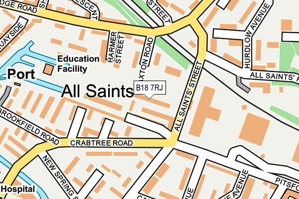 B18 7RJ map - OS OpenMap – Local (Ordnance Survey) B18 7RJ map - OS OpenMap – Local (Ordnance Survey)
