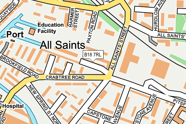 B18 7RL map - OS OpenMap – Local (Ordnance Survey) B18 7RL map - OS OpenMap – Local (Ordnance Survey)