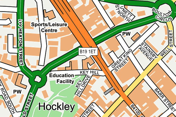 B19 1ET map - OS OpenMap – Local (Ordnance Survey) B19 1ET map - OS OpenMap – Local (Ordnance Survey)