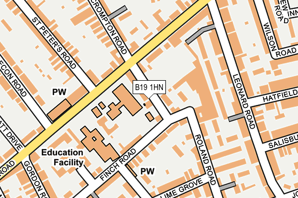 B19 1HN map - OS OpenMap – Local (Ordnance Survey) B19 1HN map - OS OpenMap – Local (Ordnance Survey)