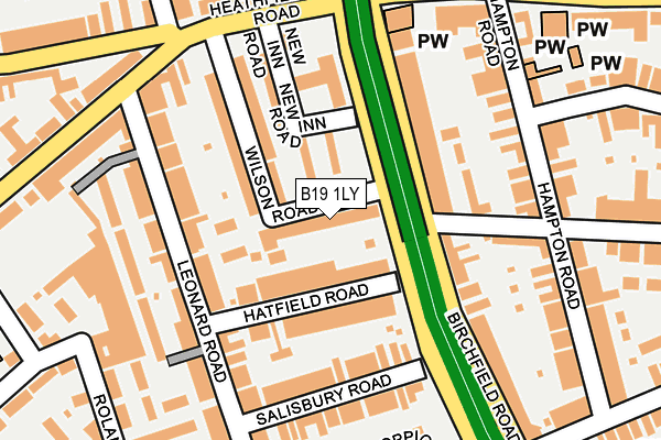 B19 1LY map - OS OpenMap – Local (Ordnance Survey) B19 1LY map - OS OpenMap – Local (Ordnance Survey)