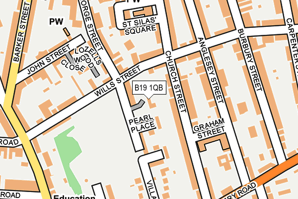 B19 1QB map - OS OpenMap – Local (Ordnance Survey) B19 1QB map - OS OpenMap – Local (Ordnance Survey)