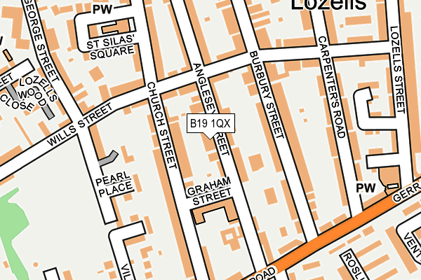 B19 1QX map - OS OpenMap – Local (Ordnance Survey) B19 1QX map - OS OpenMap – Local (Ordnance Survey)