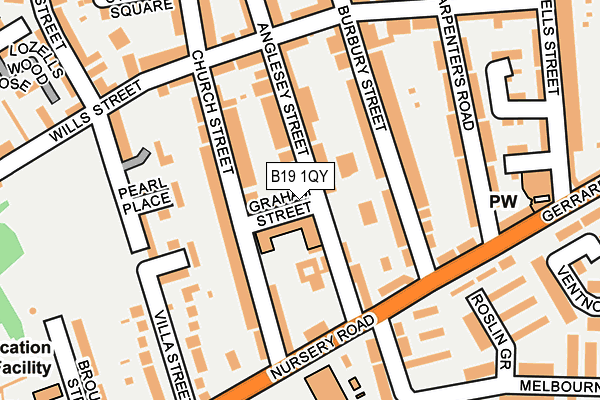B19 1QY map - OS OpenMap – Local (Ordnance Survey) B19 1QY map - OS OpenMap – Local (Ordnance Survey)