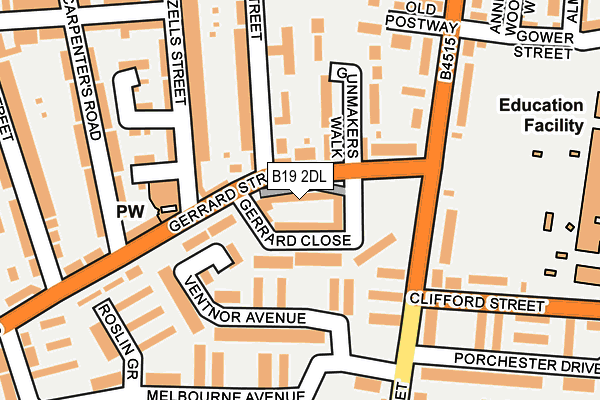 B19 2DL map - OS OpenMap – Local (Ordnance Survey) B19 2DL map - OS OpenMap – Local (Ordnance Survey)