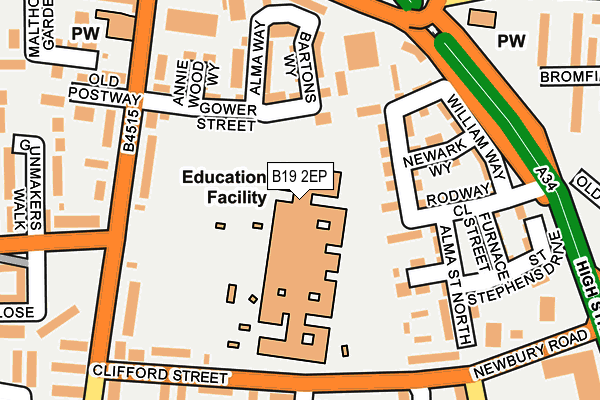 B19 2EP map - OS OpenMap – Local (Ordnance Survey) B19 2EP map - OS OpenMap – Local (Ordnance Survey)