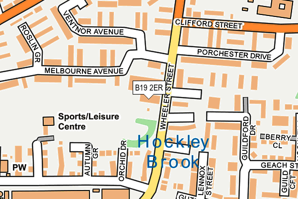 B19 2ER map - OS OpenMap – Local (Ordnance Survey)