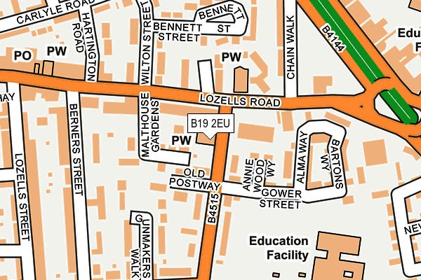 B19 2EU map - OS OpenMap – Local (Ordnance Survey) B19 2EU map - OS OpenMap – Local (Ordnance Survey)
