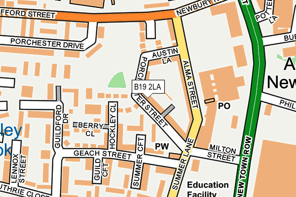 B19 2LA map - OS OpenMap – Local (Ordnance Survey) B19 2LA map - OS OpenMap – Local (Ordnance Survey)