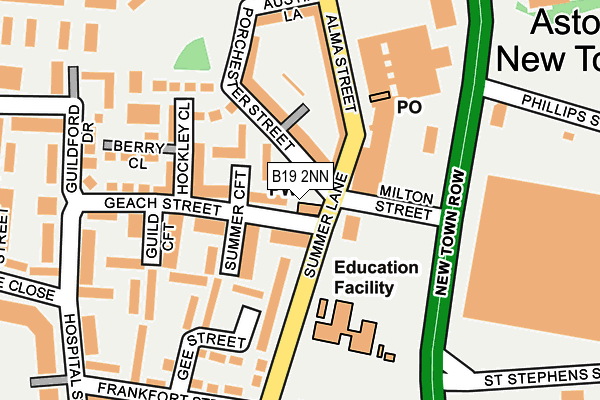B19 2NN map - OS OpenMap – Local (Ordnance Survey) B19 2NN map - OS OpenMap – Local (Ordnance Survey)