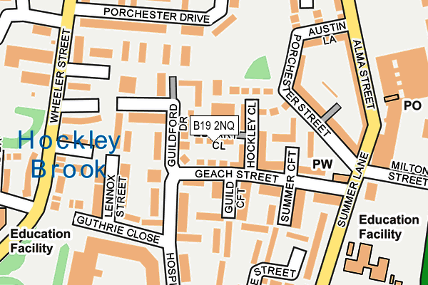 B19 2NQ map - OS OpenMap – Local (Ordnance Survey) B19 2NQ map - OS OpenMap – Local (Ordnance Survey)