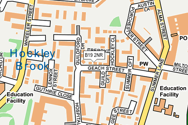 B19 2NR map - OS OpenMap – Local (Ordnance Survey) B19 2NR map - OS OpenMap – Local (Ordnance Survey)